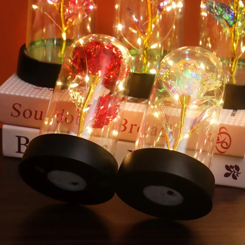 Eternal Glow LED Rose Dome