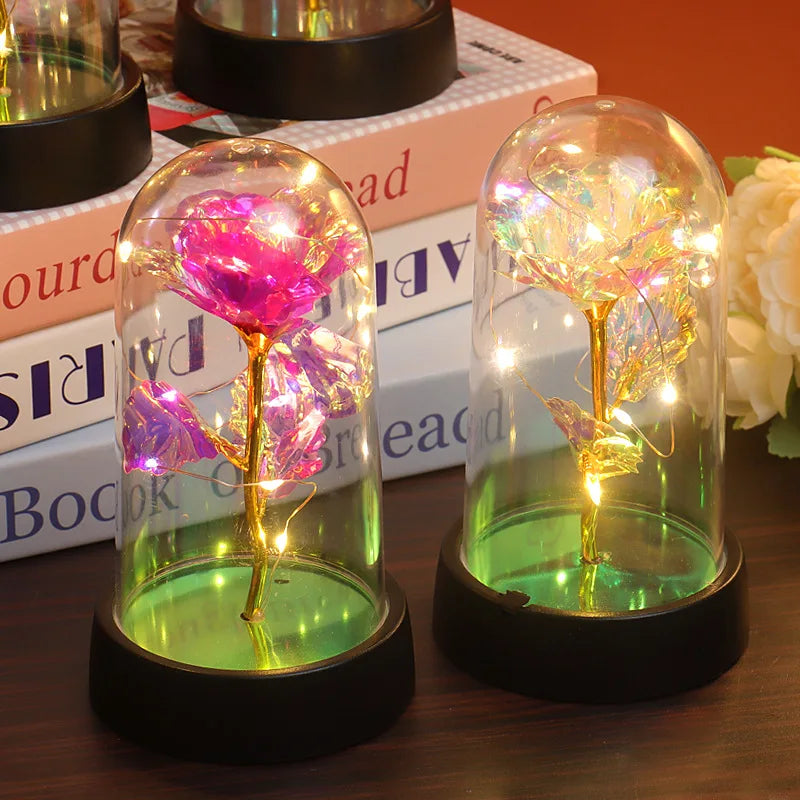 Eternal Glow LED Rose Dome