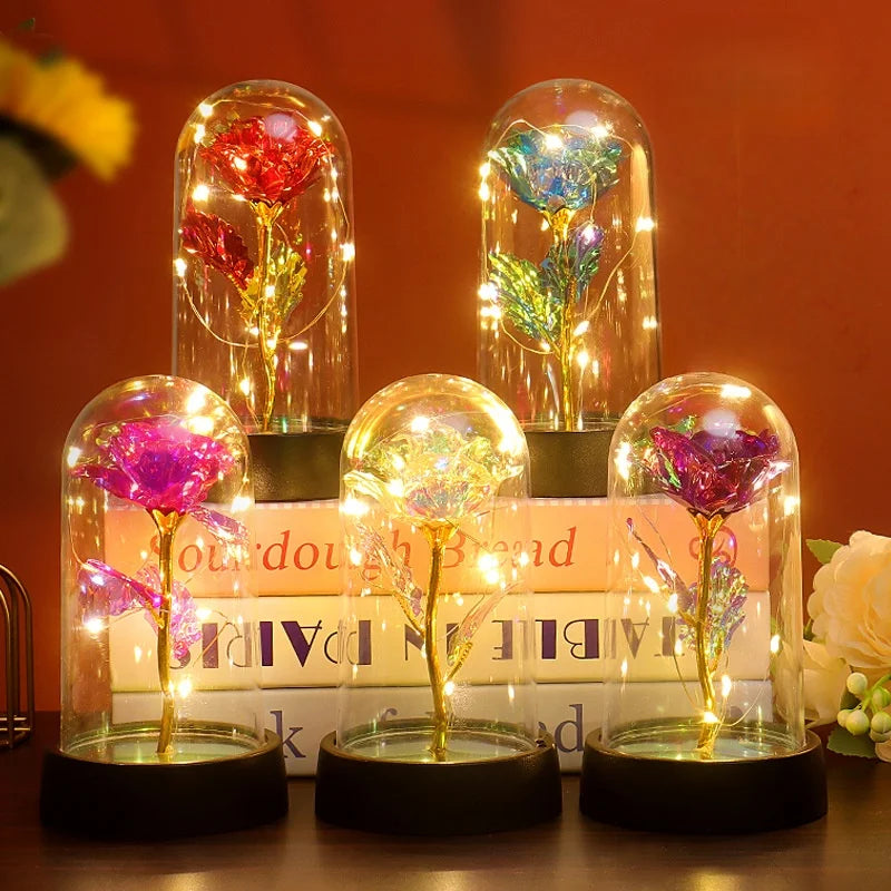 Eternal Glow LED Rose Dome