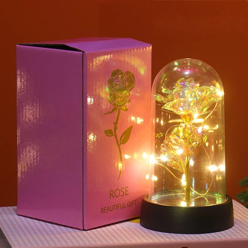 Eternal Glow LED Rose Dome