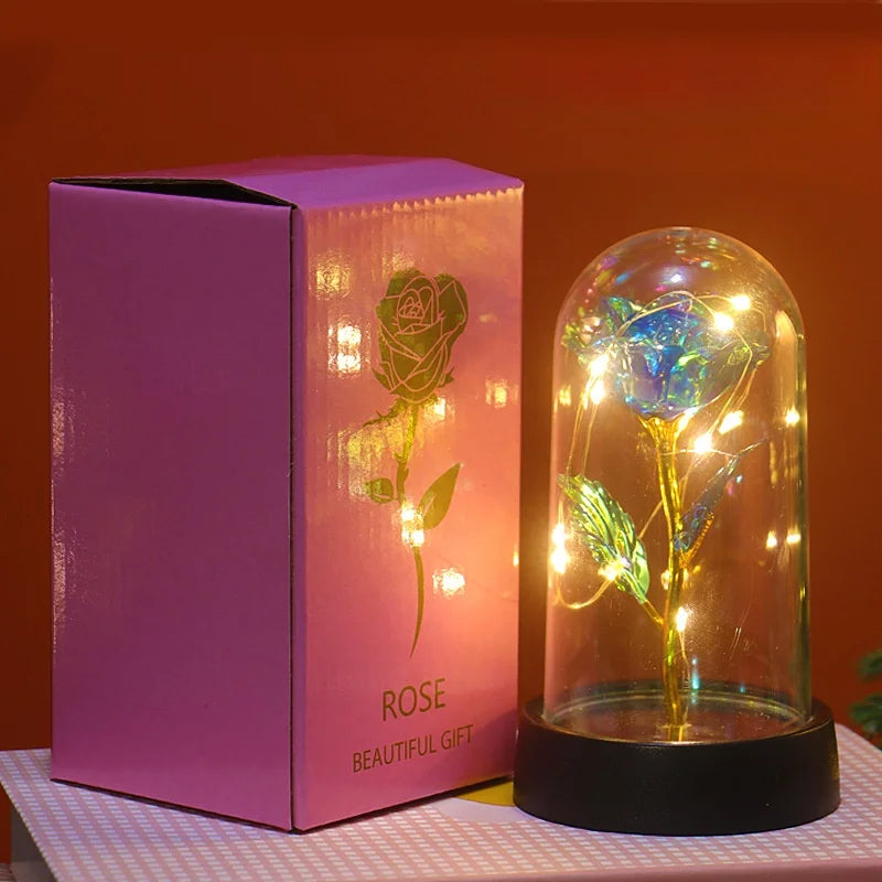 Eternal Glow LED Rose Dome