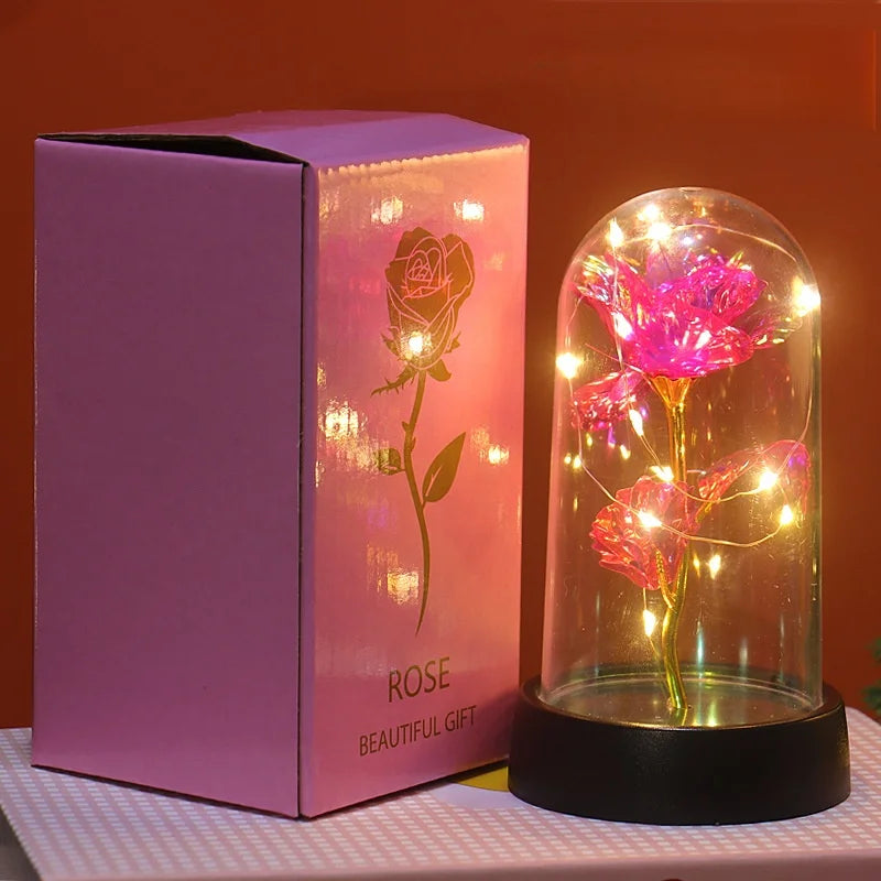 Eternal Glow LED Rose Dome